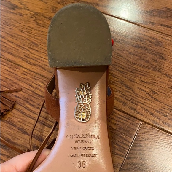 Aquazurra Cleopatra Embellished Low Block Heels - Picture 6 of 8